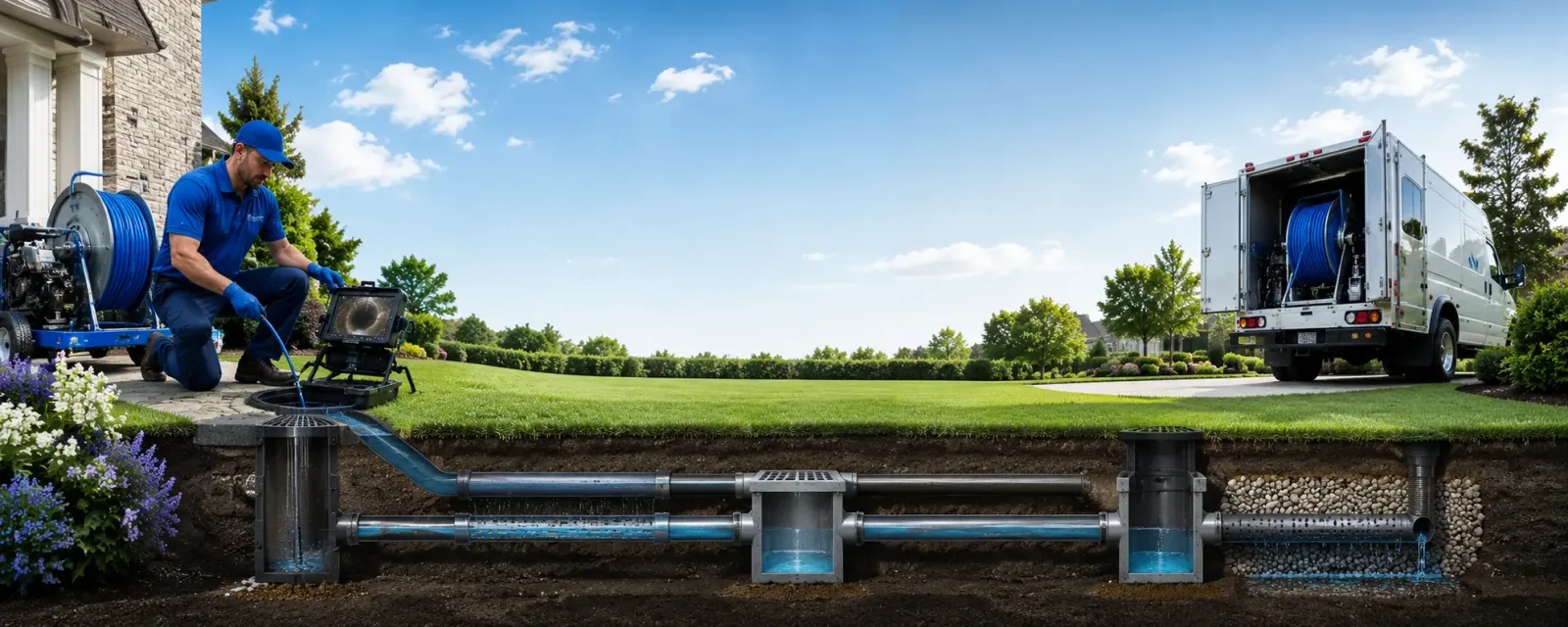 Outdoor drain cleaning information for Damascus, OH
